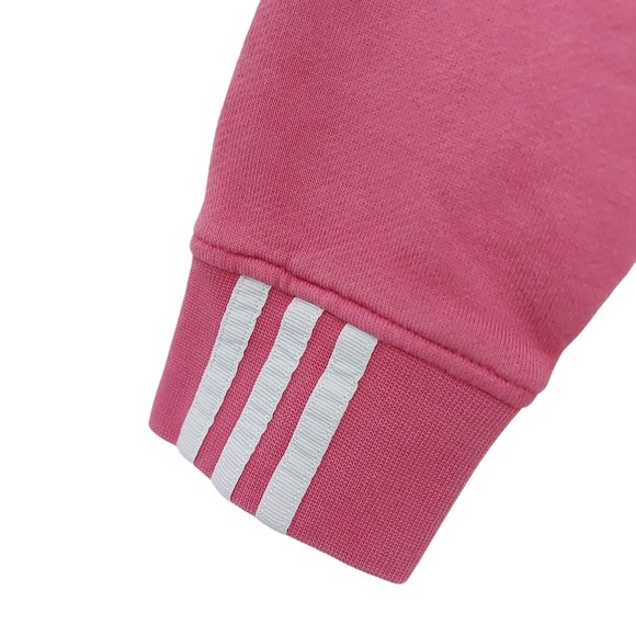 Adidas Sweatshirt Womens Medium Pink Terrycloth Crew Neck Cotton Athletic - Picture 10 of 12